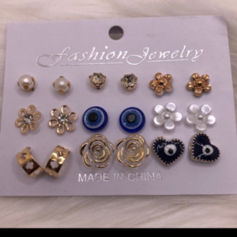 9 Pairs of Earrings Bundle